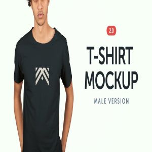 男士标准款T恤服装设计样机模板v2 T-Shirt Mockup 2.0