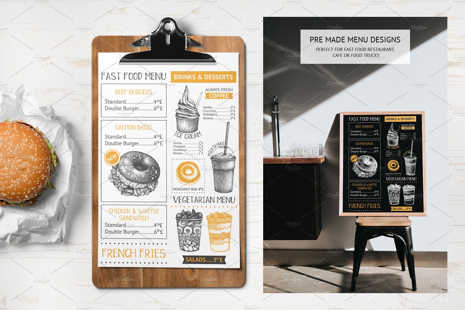 快餐食品矢量图形 Vector Fast Food Collection