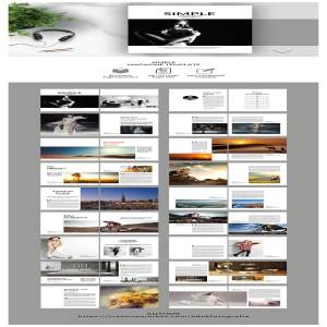 时尚简易时尚大图杂志（画册）模板