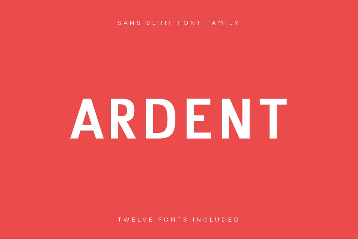极简主义现代设计风格英文排版无衬线字体。 Ardent Sans – Modern Font Family