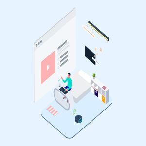 智能多媒体应用场景等距概念插画v1 Smart Echo Isometric Illustration – T2