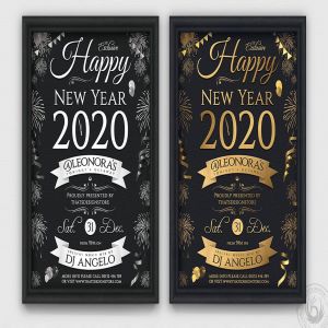 2020年新年倒计时活动海报传单设计模板v5 New Year Flyer Template V5