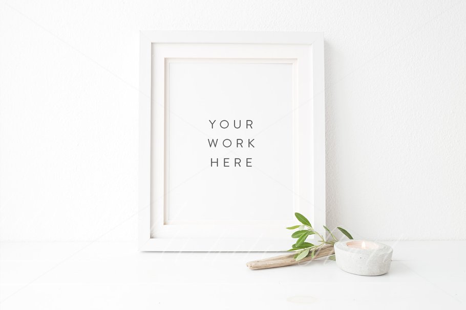 8×10″绿植艺术框架模型样机 Art frame mock up – botanical