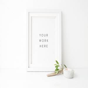 8×10″绿植艺术框架模型样机 Art frame mock up – botanical