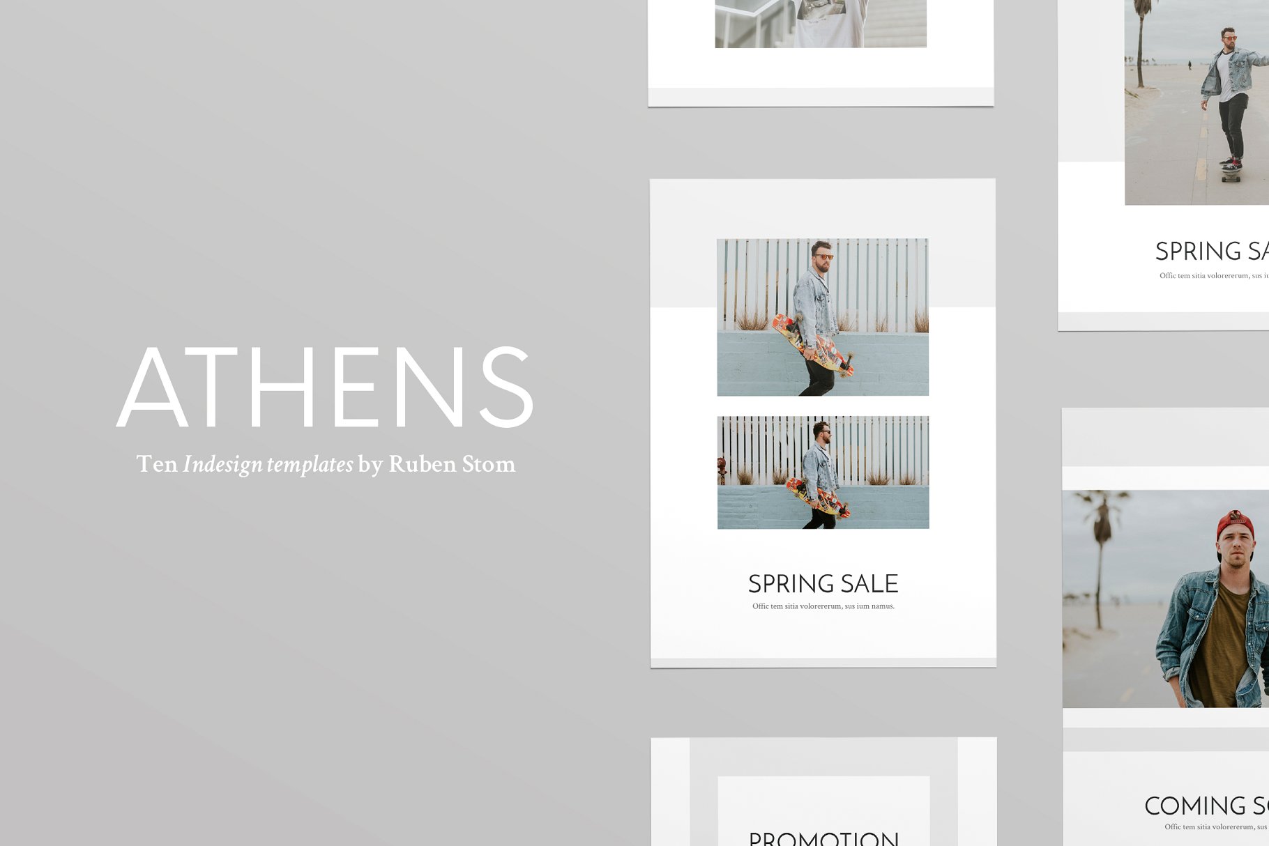 简约风时装促销传单模板 Athens Flyer Templates