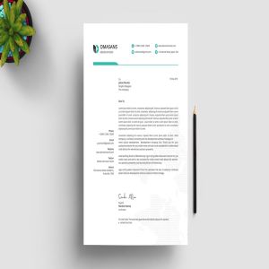 现代设计风格公开信/推荐信企业信纸设计模板03 Letterhead Template 03插图3