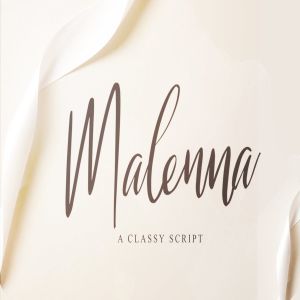 时尚英文手写字体下载 Malenna Script