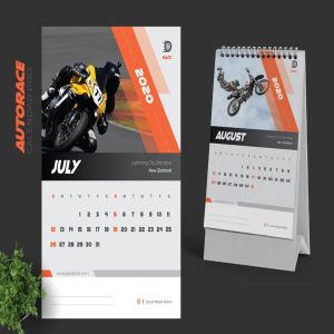 汽车竞赛主题2020年活页台历设计模板 2020 Auto Race Calendar Pro插图5