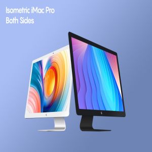iMac一体机网站设计效果图预览样机素材v1 Isometric iMac Pro Mockup插图7
