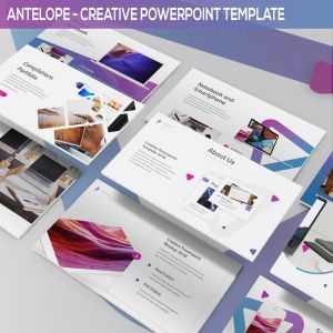 现代创意企业宣传介绍PPT幻灯片设计模板 Antelope – Creative Powerpoint Template