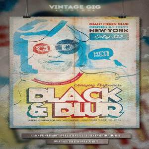 复古GIG音乐派对海报模板 IV Vintage GIG Poster IV