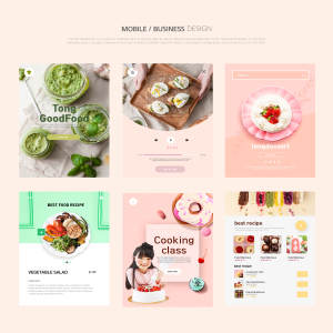 美食甜品蛋糕商店APP应用UI设计PSD模板