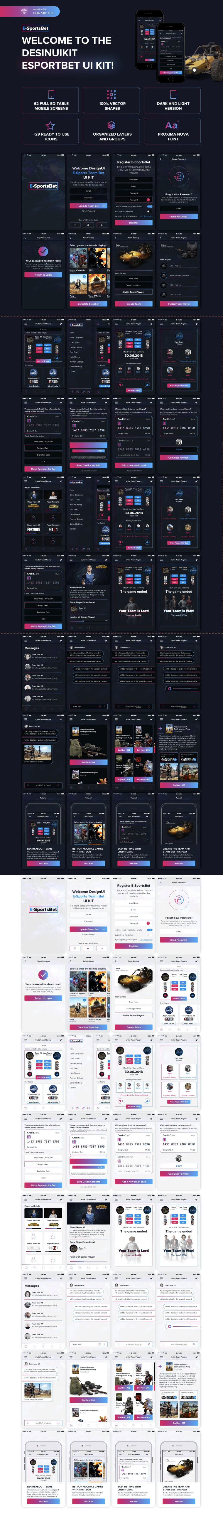 一流设计素材网下午茶：游戏虚拟商品交易平台APP UI KITS[for Sketch]