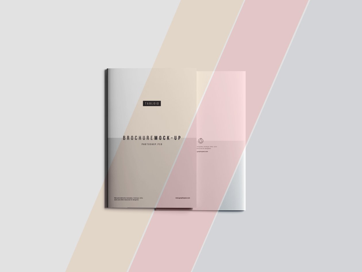 完美简单的多角度画册设计展示模型（Mockup）PSD下载