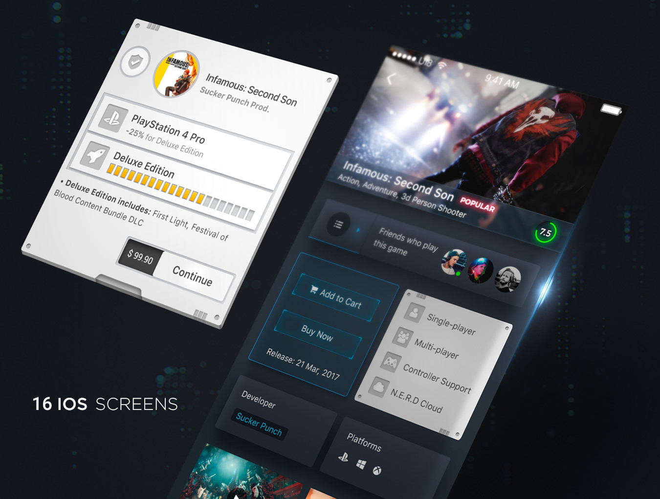 iOS 游戏商店应用 UI 套件 NERD UI Kit