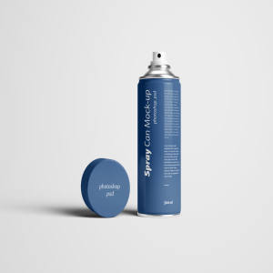 喷雾瓶喷雾罐外观设计样机PSD模板 Spray Can Mockup Photoshop PSD
