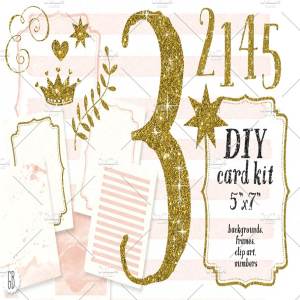 DIY生日贺卡设计素材 DIY birthday card elements