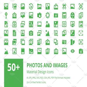 50+照片和图像主题图标 50+ Photos and Images Material Icons