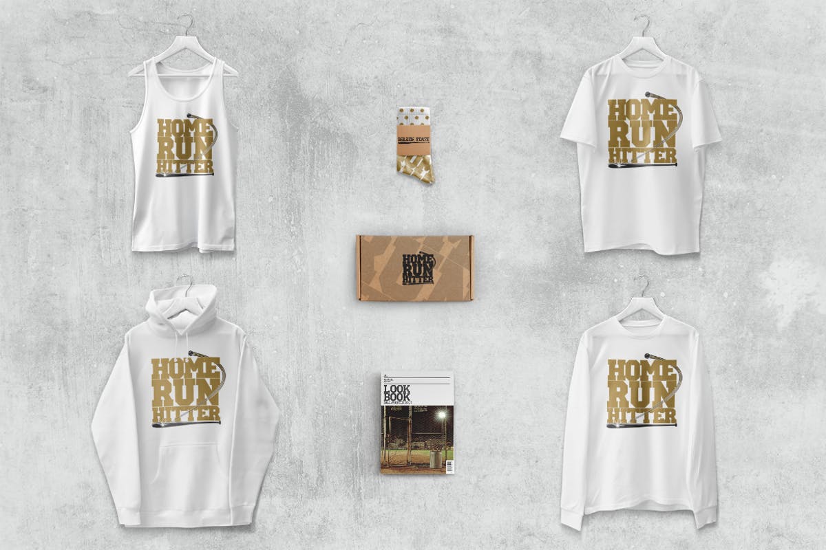 印花T恤/长袖/连帽衫样机套装 Tank T-shirt Long Sleeve Hoodie Mockup