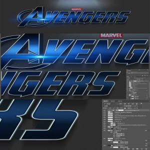 漫威复仇者联盟photoshop3D图层样式