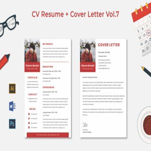 简单朴素风格个人简历/介绍信设计模板 CV Resume Vol.7