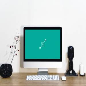 简易简约办公场景一体机电脑样机 Workspace Device PSD Mockup