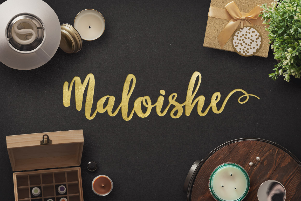 手写英文字体 Maloishe Brush Script Font（含网页字体）