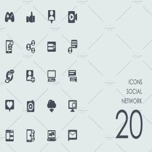 社交媒体网络图标 Social network icons