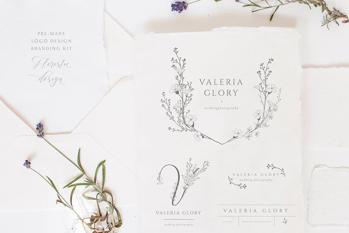 高端女性饰品品牌设计素材套装 Pre-made Logo ~ Branding Kit