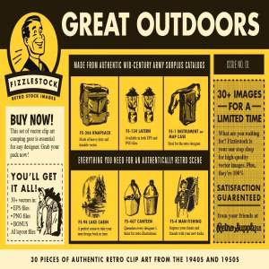 复古户外剪贴画 Great Outdoors | Real Retro Clip Art