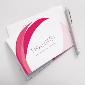 感谢卡感恩卡封面设计预览PSD样机02 Bifold Thank You Card PSD Mockup 02