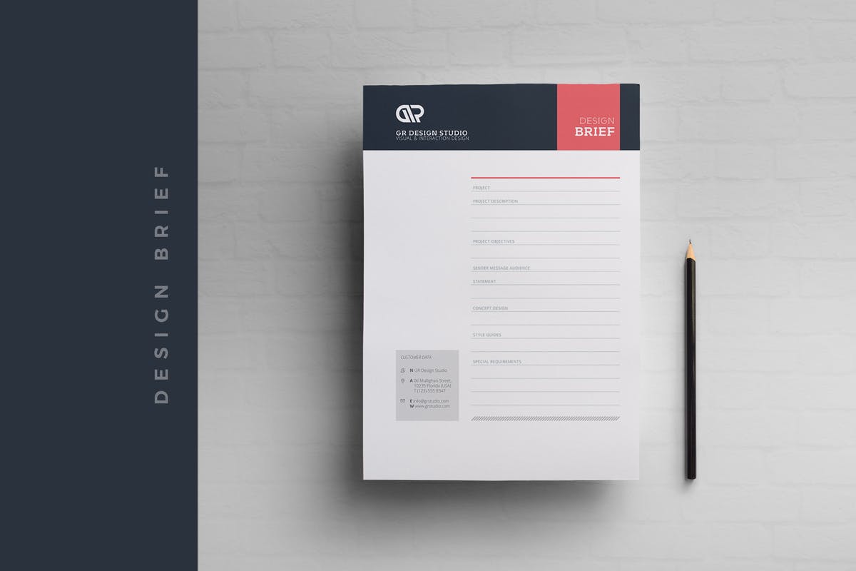 企业品牌简报设计模板 Design Brief Template