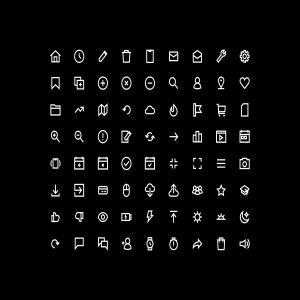 一流设计素材网下午茶：UI设计常用矢量线条图标集[EPS,SVG,Iconjar]