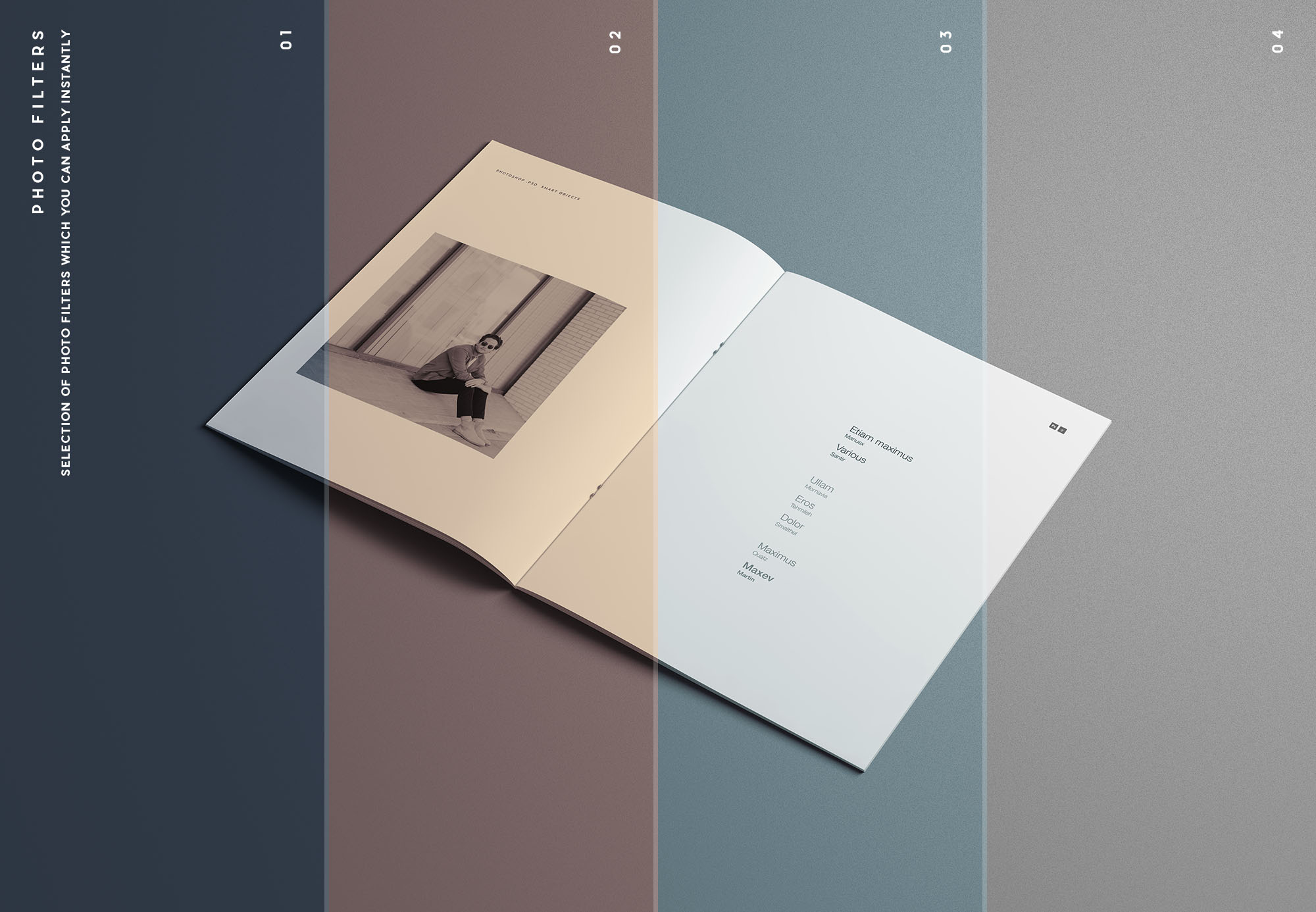 时尚高端优雅的专业画册手册房地产楼书杂志设计书籍装帧VI样机展示模型mockups