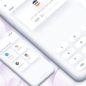 电子钱包APP应用银行卡管理界面UI模板 Wallet Card Type Mobile Ui for IPhoneX