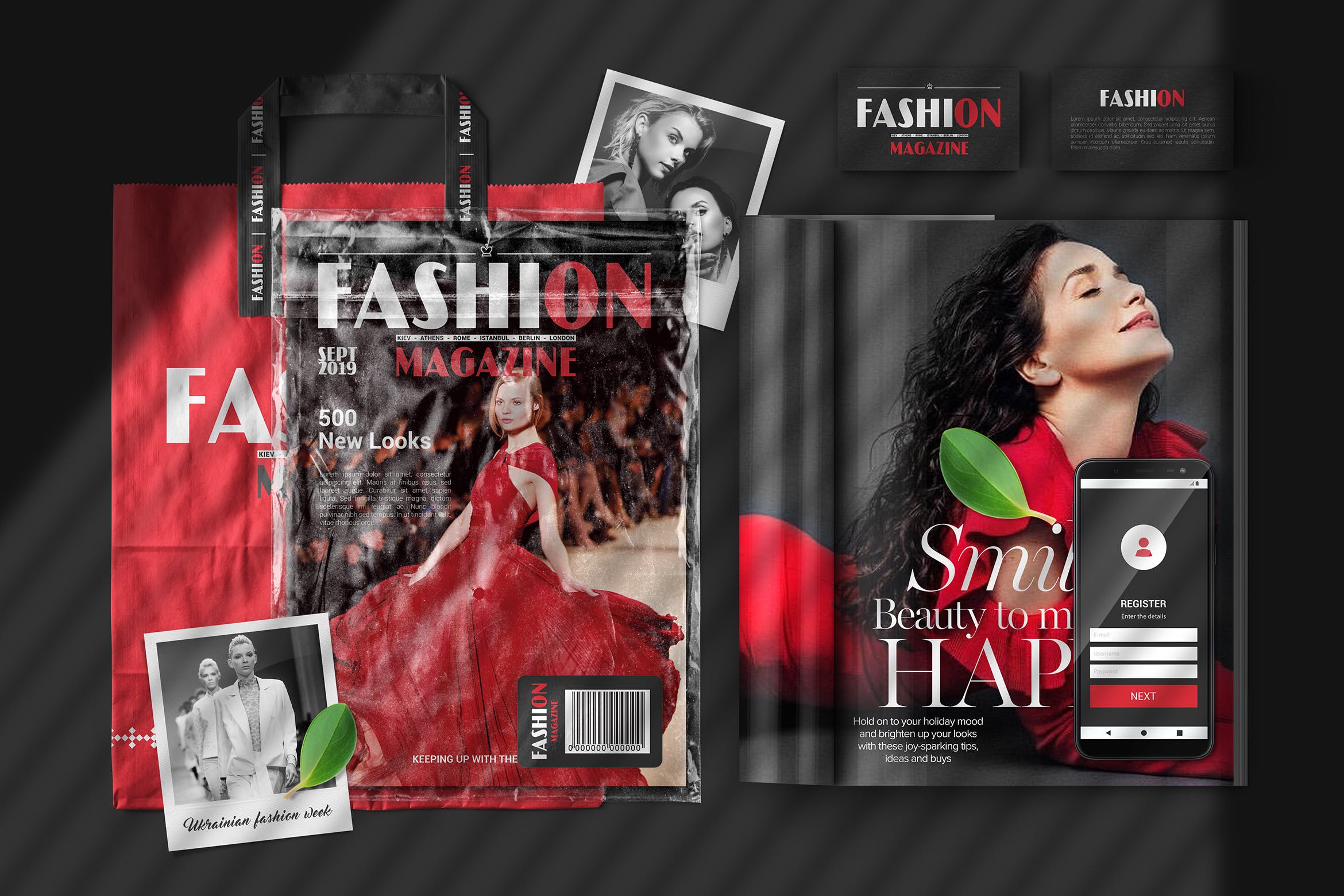 A4规格杂志场景样机模板 A4 Magazine Scene  Mockup