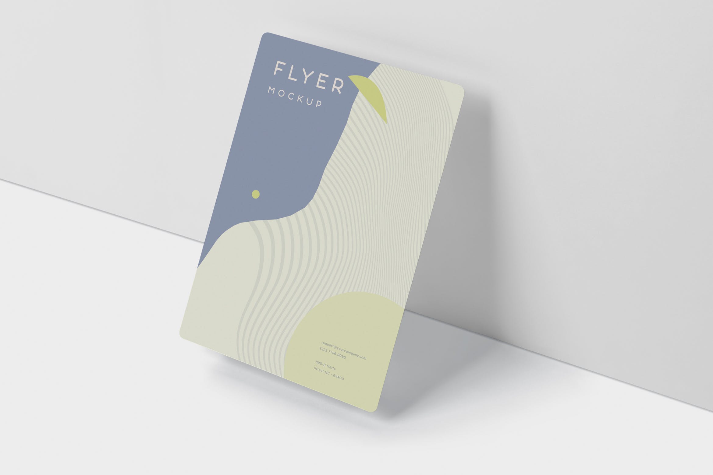 A4/A5尺寸圆角企业传单设计效果图样机 A4 / A5 Flyer Mockup Round Corner