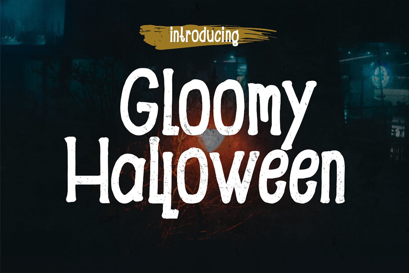 万圣节主题设计英文无衬线字体 Gloomy – Halloween Font