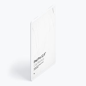 iPad Pro平板电脑UI设计效果图右视图样机02 Clay iPad Pro 12.9” Mockup, Isometric Right View 02