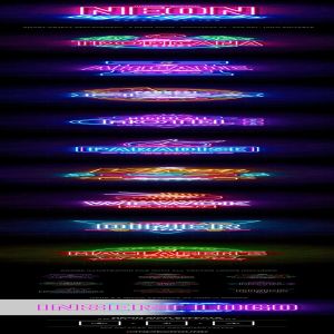 80年代复古经典霓虹灯招聘效果PS字体样式