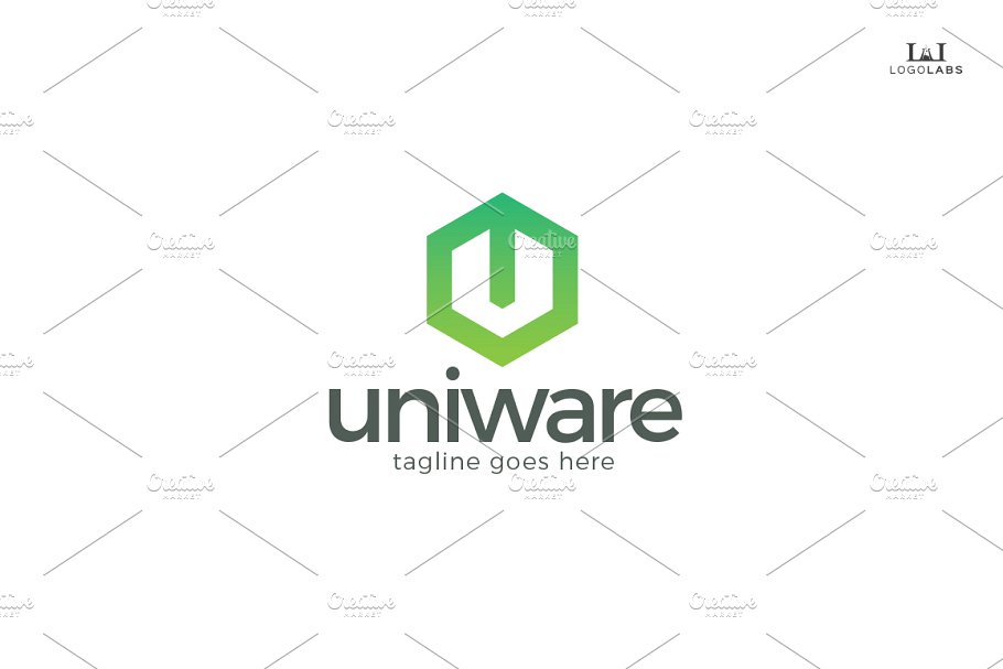 创意字母Logo模板系列之字母U Uniware – Letter U Logo