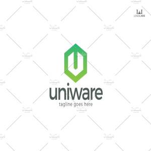 创意字母Logo模板系列之字母U Uniware – Letter U Logo