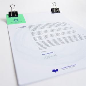 A4企业信纸信笺信头设计样机01 A4 Letterhead Mockup 01