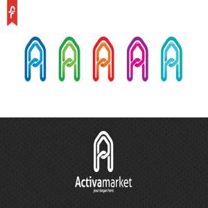 现代独特字母图形logo模板 Activa Market Logo插图4