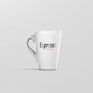 逼真咖啡杯马克杯样机模板 Espresso Cup Mockup – Cone Shape插图7