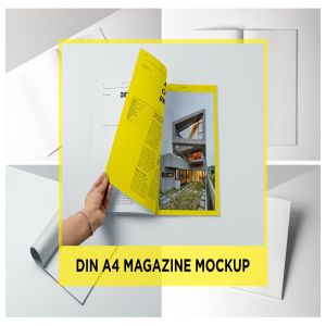 A4规格多视角杂志样机模板 A4 Magazine Mockup