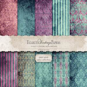 魔幻时光色彩系列纸张图案纹理 Printable Papers -Magic Hour