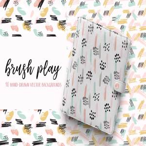 抽象画笔图案纹理 Brush Play Abstract Patterns