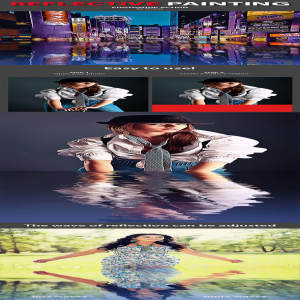 照片转水面反光效果的PS动作 Reflective Painting [atn]