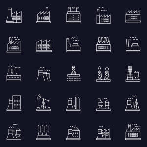 25枚建筑线性图标设计素材 25 Free Industry Icons